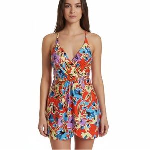 NWOT Anne Cole Surplice Maillot Swim Dress One Piece in Red Ora Sz 6